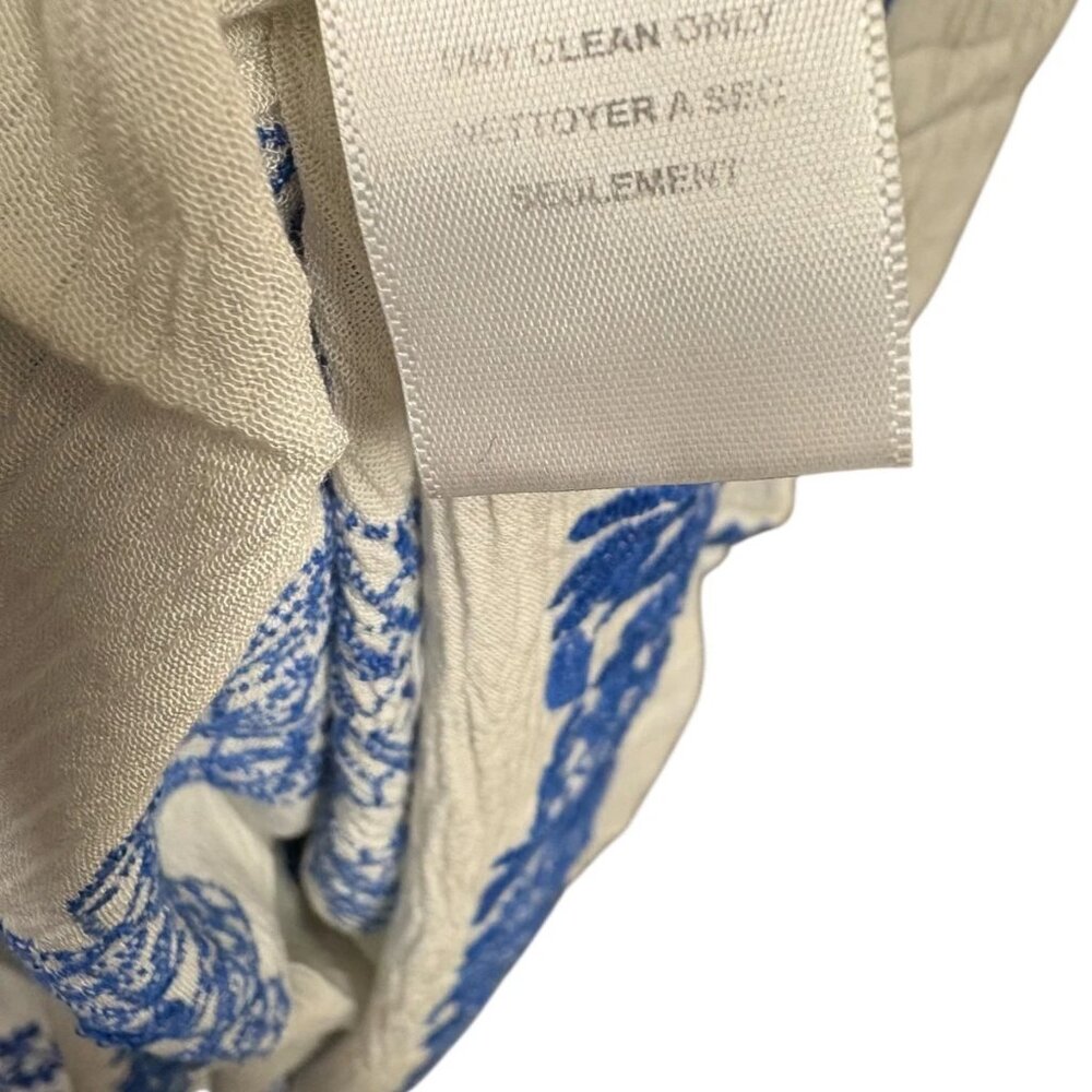 NWT‎ Hale Bob Blue Embroidered Gauze  Floral Boho Elastic Waist Maxi Skirt XL - Picture 9 of 12